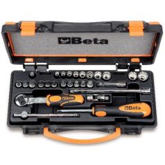 11 tizenkétszögű dugókulcs, 11 csavarhúzó-dugókulcs és 6 tartozék fémdobozban_900MB_C28