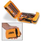 11 hatlapú dugókulcs, 21 csavarhúzóbetét és 7 tartozék fémdobozban_900_C39