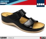 Leon ANATOMIC 905 BLACK komfort női papucs