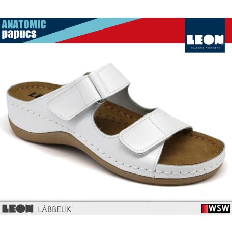Leon ANATOMIC 905 WHITE komfort női papucs