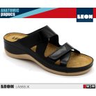 Leon ANATOMIC 906 BLACK komfort női papucs