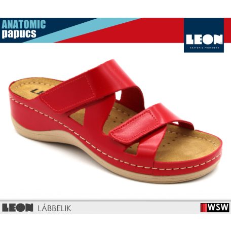 Leon ANATOMIC 906 RED komfort női papucs