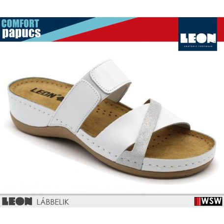 Leon COMFORT 909 WHITE komfort női papucs