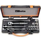 13 db-os inch-es dugókulcs készlet 5 tartozékkal, fémdobozban_910AS_MBM-C18