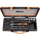 17 dugókulcs 12 csavarhúzó-dugókulcs és 5 tartozék fémdobozban_910A_C29