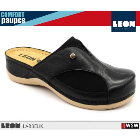 Leon COMFORT 912 BLACK komfort női papucs