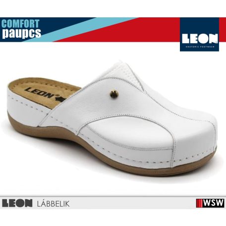 Leon COMFORT 912 WHITE komfort női papucs