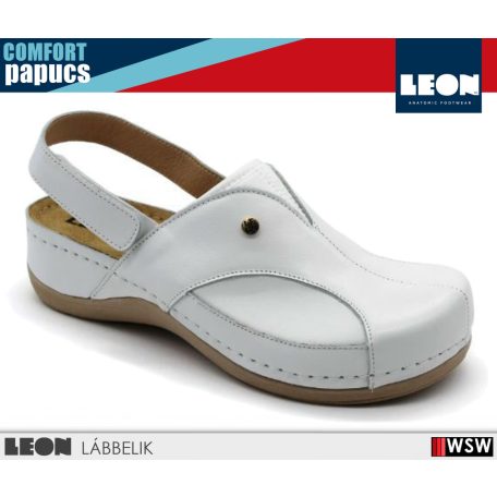 Leon COMFORT 913 WHITE komfort női papucs