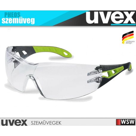 Uvex PHEOS GREEN karc és páramentes munkavédelmi szemüveg - munkaeszköz