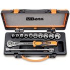 10 tizenkétszögű dugókulcs és 2 tartozék fémdobozban_920AS_C10