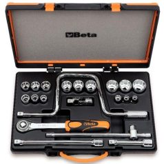 15 tizenkétszögű dugókulcs és 6 tartozék fémdobozban_920AS_C15