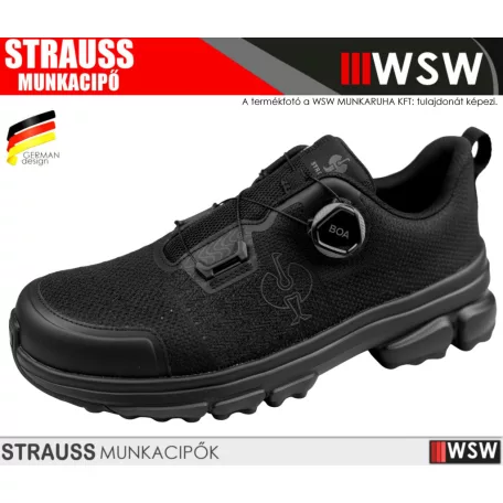 .Engelbert Strauss TRIEST BLACK S1 önbefűző munkavédelmi cipő - KÓD-93898