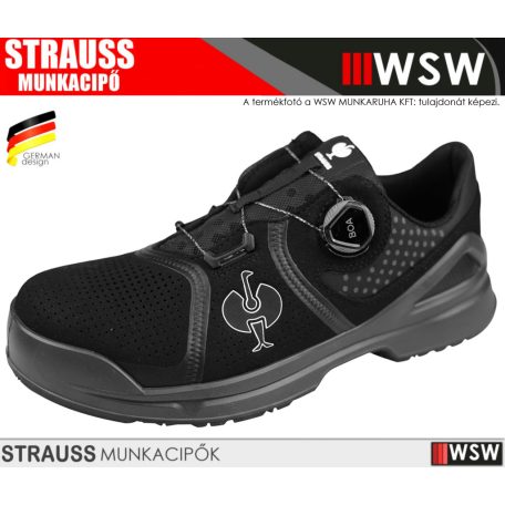 .Engelbert Strauss MAREB BLACK S1 önbefűzős technikai munkavédelmi cipő - munkacipő