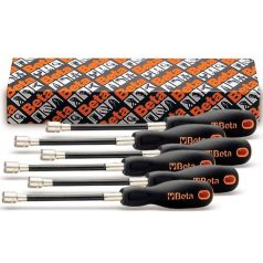 6 darabos flexibilis dugókulcs-csavarhúzó készlet nyéllel_943FL_S6