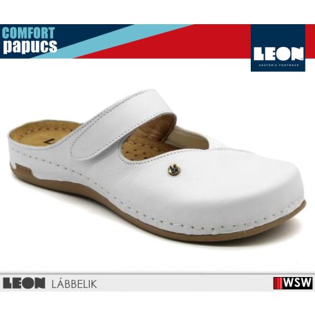 Leon COMFORT 953 WHITE komfort női papucs