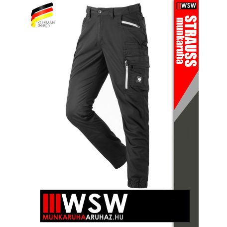 .Engelbert Strauss MOTION TEN BLACK nyári technikai erősített prémium deréknadrág - munkaruha