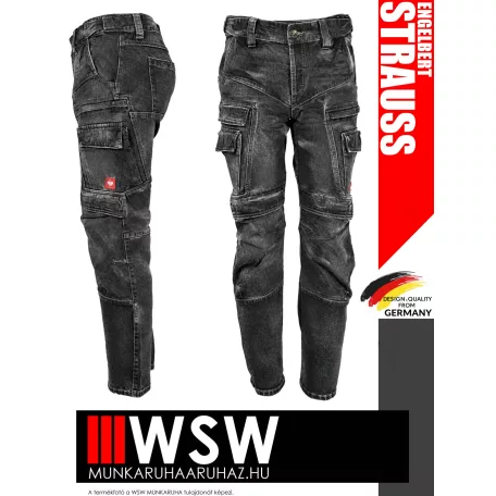 Engelbert Strauss VINTAGE POWERDENIM cargo extra kopásálló farmernadrág - munkaruha