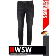   .Engelbert Strauss MOTION DENIM BLACK technikai 5 zsebes rugalmas farmernadrág - munkaruha