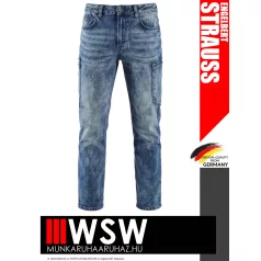   .Engelbert Strauss MOTION DENIM LIGHT technikai oldalzsebes farmernadrág - munkaruha