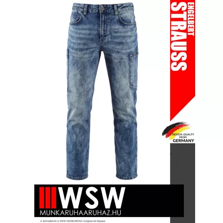 .Engelbert Strauss MOTION DENIM LIGHT technikai oldalzsebes farmernadrág - munkaruha
