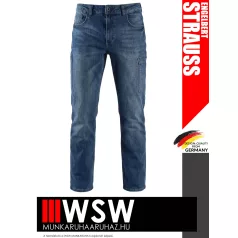   .Engelbert Strauss MOTION DENIM STONE technikai oldalzsebes farmernadrág - munkaruha