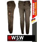 .Engelbert Strauss MOTION DENIM CHESTNUT technikai oldalzsebes farmernadrág - munkaruha