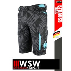   .Engelbert Strauss TRAIL GRAPHIC BLACK prémium ripstop lélegző rövidnadrág - technikai ruházat
