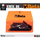 8 darabos hajlított Tamper Resistant Torx® imbuszkulcs készlet műanyag tasakban_97RTX_B8