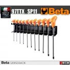 11 darabos T-szárú Torx®-imbuszkulcs készlet műanyag markolattal, tartóval_97TTX_SP11