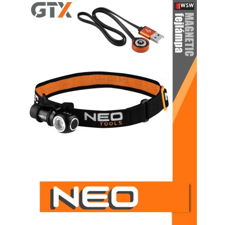 Neo Tools MAGNETIC USB tölthető 600 lumen fejlámpa - kiegészítő