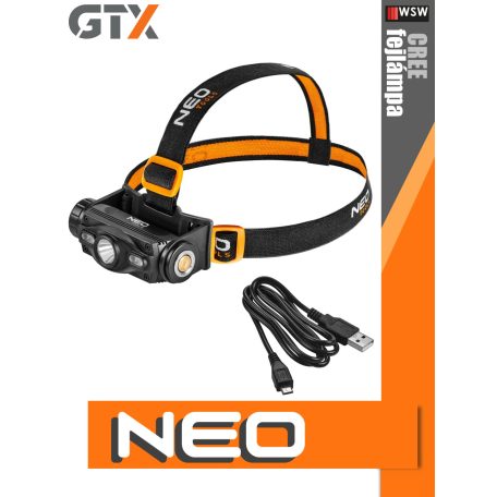 Neo Tools CREE USB tölthető 1000 lumen fejlámpa - kiegészítő