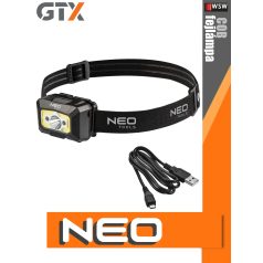   Neo Tools COB LED+ USB tölthető 250 lumen fejlámpa - kiegészítő
