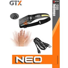   Neo Tools COB USB tölthető 400 lumen szenzorkapcsolós fejlámpa - kiegészítő