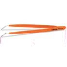 Műanyag bevonatú hajlított csipesz fogazott rozsdamentes acélból, PVC-bevonattal_993PL