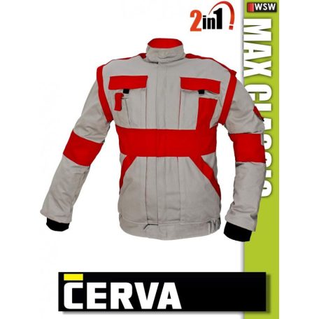 Cerva MAX GREY 2in1 kabát - munkaruha