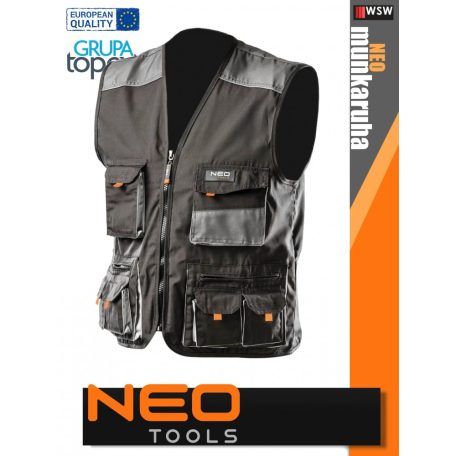 Neo Tools HD BLACK technikai kopásálló munkamellény - munkaruha