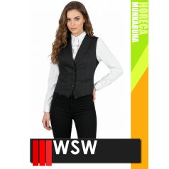   WSW HORECA BLACK ADORNO technikai női felszolgáló mellény - munkaruha