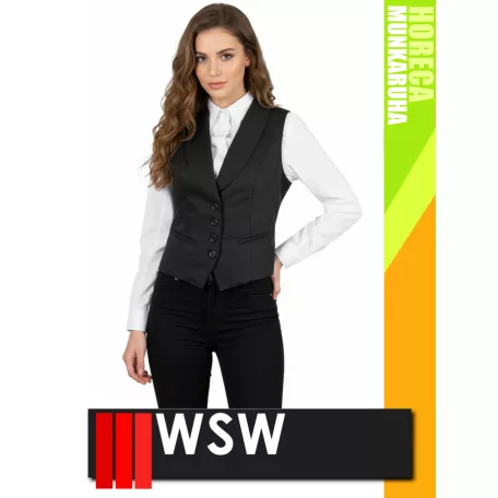 WSW HORECA BLACK ADORNO technikai női felszolgáló mellény - munkaruha