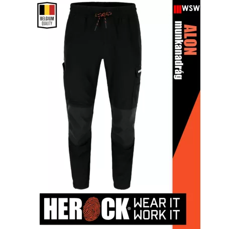 Herock ALON BLACK technikai stretch férfi munkanadrág - munkaruha