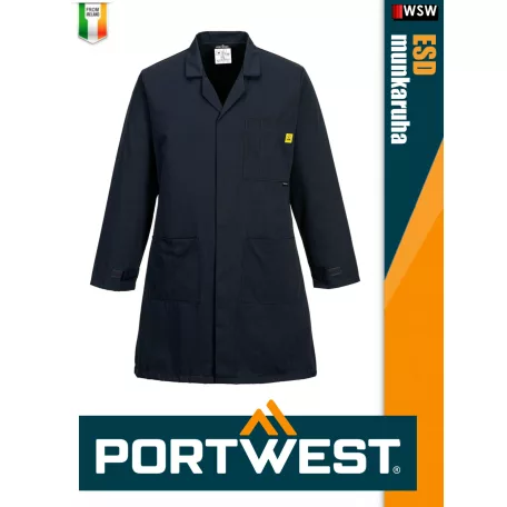 Portwest ESD DARKNAVY antisztatikus hosszúujjú köpeny - munkaruha