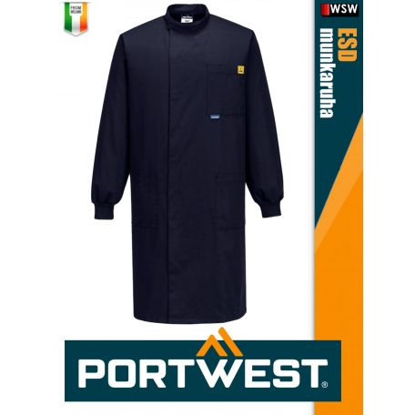 Portwest ESD NAVY antisztatikus hosszúujjú köpeny - munkaruha