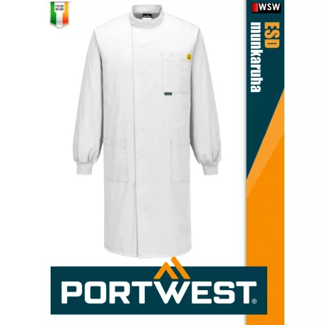 Portwest ESD WHITE antisztatikus hosszúujjú köpeny - munkaruha