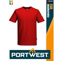   Portwest ESD RED antisztatikus kereknyakú póló - munkaruha