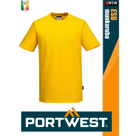 Portwest ESD YELLOW antisztatikus kereknyakú póló - munkaruha