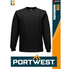   Portwest ESD BLACK antisztatikus hosszúujjú póló - munkaruha