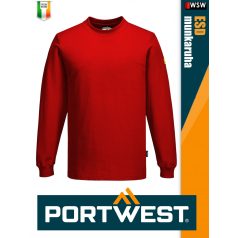   Portwest ESD RED antisztatikus hosszúujjú póló - munkaruha