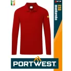 Portwest ESD RED antisztatikus hosszúujjú galléros póló - munkaruha