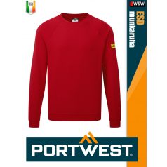  Portwest ESD RED antisztatikus hosszúujjú pulóver - munkaruha