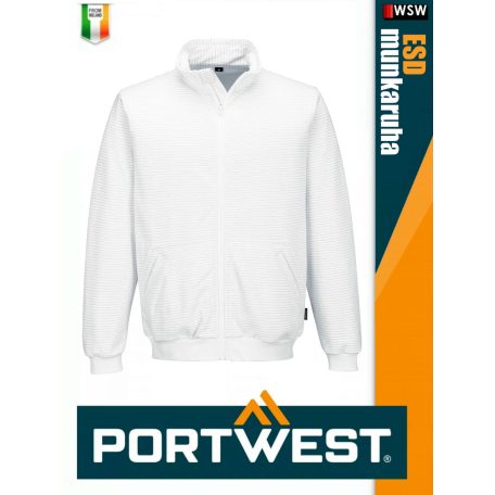 Portwest ESD WHITE antisztatikus hosszúujjú pulóver - munkaruha