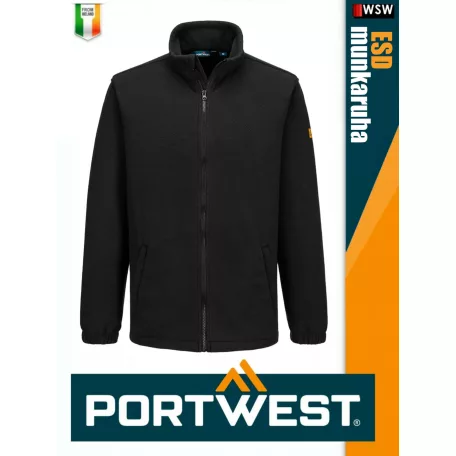 Portwest ESD BLACK antisztatikus hosszúujjú polár - munkaruha